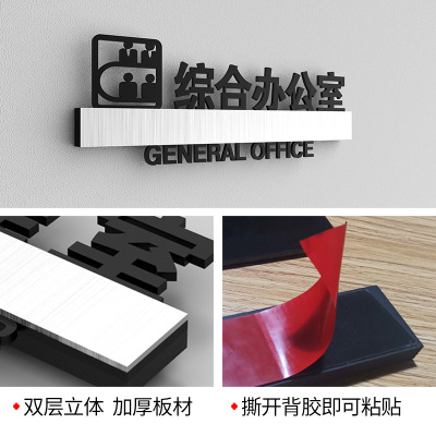 综合办公室门牌定制亚克力总经理室会议室销售部休息室市场技术部