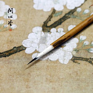 问心堂毛笔描边工笔书画乌金勾线七紫三羊兼毫国画美术专用勾线笔