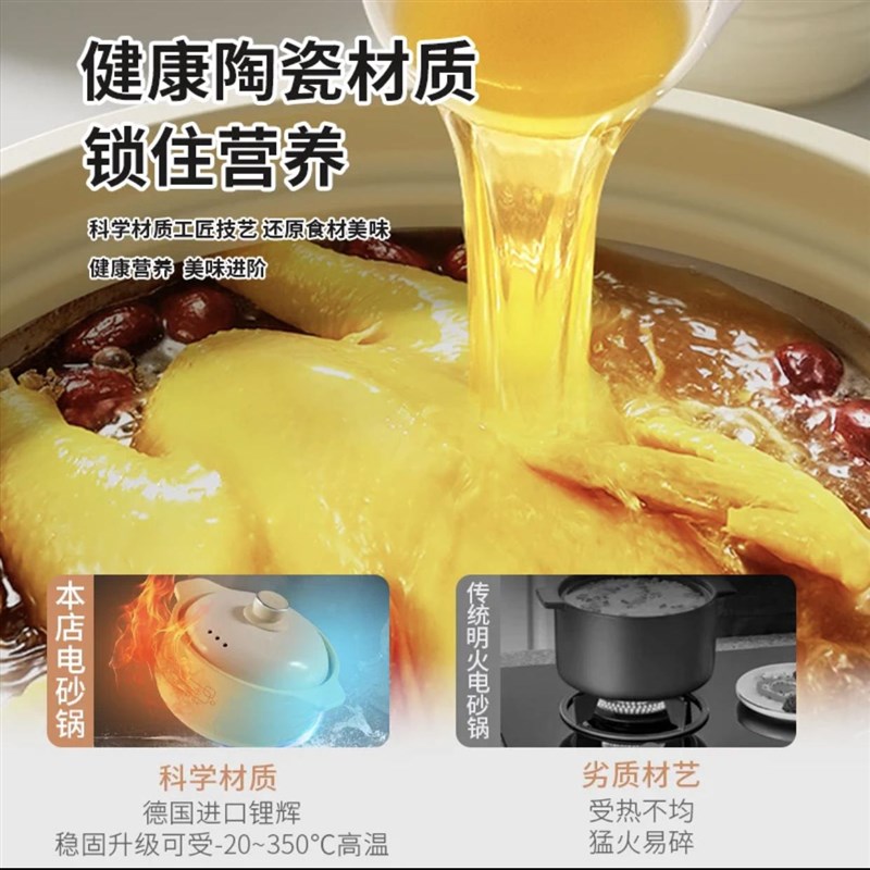 快炖电砂锅家用电炖锅炖盅煮粥煲汤多功能全自动养生炖煮神器新款