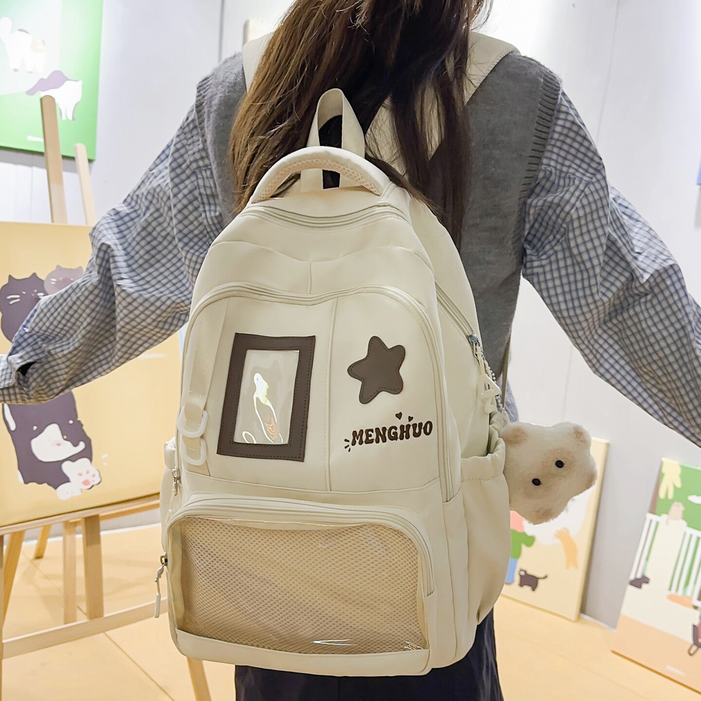 痛包高中书包初中生女大容量结实耐用高颜值韩系ins大学生双肩背