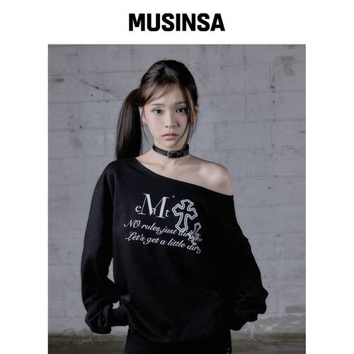 MUCENT KIT字母单肩卫衣 MUSINSA韩国官网直邮进口