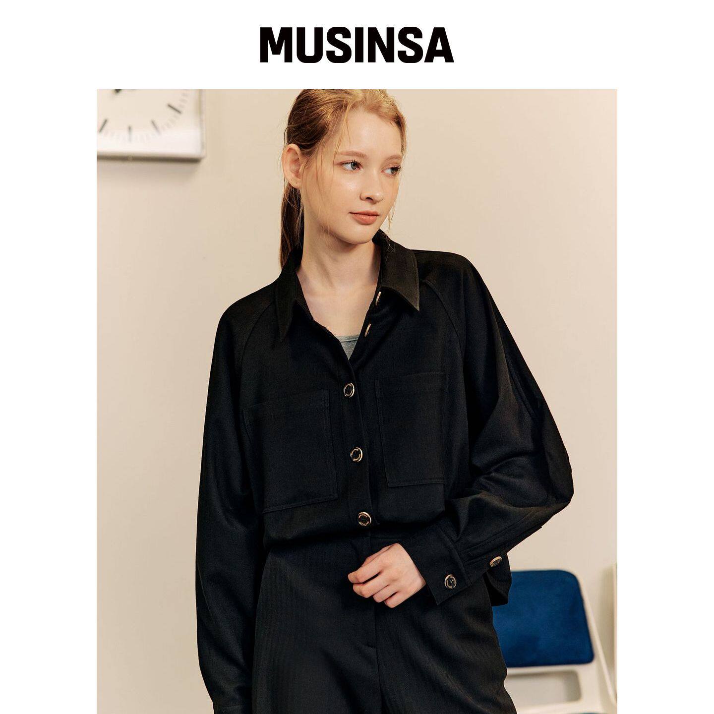 ZEROSTREET 情侣衬衫 / 黑色 MUSINSA韩国直邮官方正品