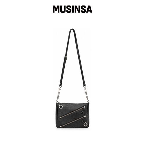 SQUARELINE DUSK 迷你包_黑色 MUSINSA韩国官网直邮进口