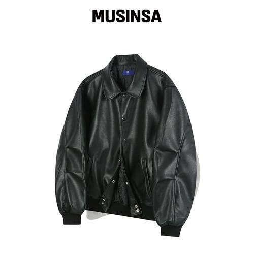 RAW LAB L'EAU 低跟鞋Varsity Jacket (VLACK)韩国官网直邮进口