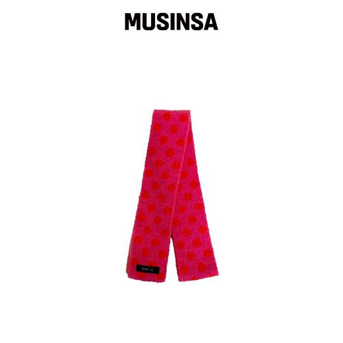 KOOKEESEE 点点双色围巾 (RED/MAGENTA) MUSINSA韩国官网直邮进口