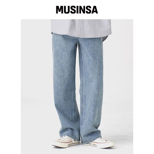 TOFFEE 莫尔宽松牛仔裤 (漂白) MUSINSA韩国直邮官方官网直邮进口