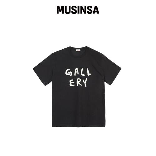 1011 GALLERY Gallery Logo T恤 - 黑色韩国官网直邮进口MUSINSA