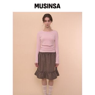 BELLIALEU PINTUCK LOGO TEE-PINK MUSINSA韩国官网直邮进口