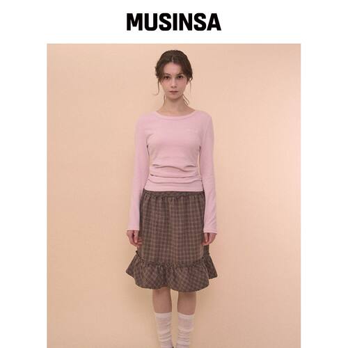 BELLIALEU PINTUCK LOGO TEE-PINK MUSINSA韩国官网直邮进口