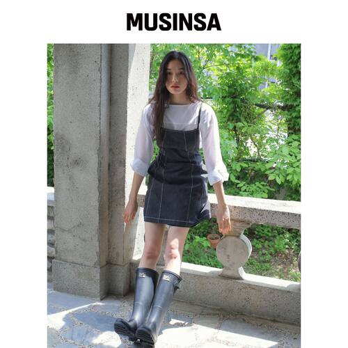 PAUL&ALICE BACKLESS STRAP MINI DRESS / 炭灰韩国官网直邮进口