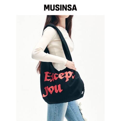 YOUHEE 黑色大字母包 MUSINSA韩国直邮官方正品官网直邮进口
