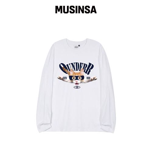 OUNDERR HAPPY_CAT 背带裤 长袖 [WHITE]韩国官网直邮进口MUSINSA
