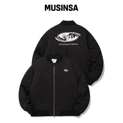 ISTKUNST UUU OVAL LOGO QUILTED BOMBER JACKET韩国官网直邮进口