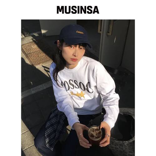 COSO 星星裂纹长袖T恤(白色)韩国官网直邮进口MUSINSA