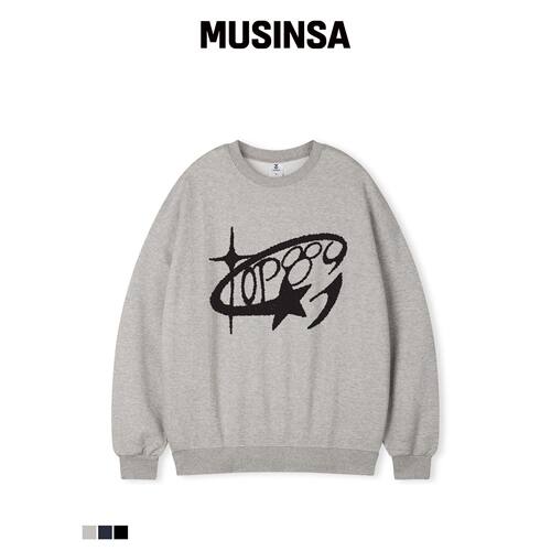 TOPBOY ROUNDSTAR 宽松版型印花毛衣 MUSINSA韩国直邮官方正品