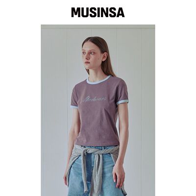 AFTERHOURS LOGO RINGER TEE（PLUM） MUSINSA韩国官网直邮进口