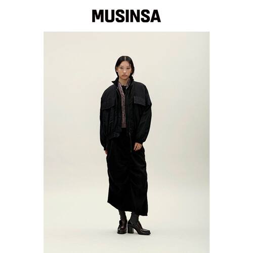 ANGGAE Track Jumper 黑色韩国官网直邮进口MUSINSA