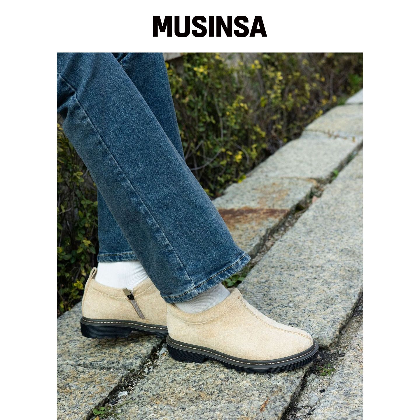 CESTI 休闲UGG冬季毛绒乐福鞋（米色） MUSINSA韩国官网直邮进口