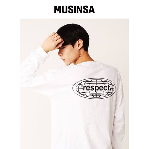 RESPECT 国际背标RESPECT长袖（WHITE） MUSINSA韩国官网直邮进口