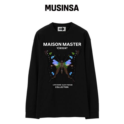 MAISON MASTER MAISON MASTER 蝴蝶长袖T恤韩国官网直邮进口