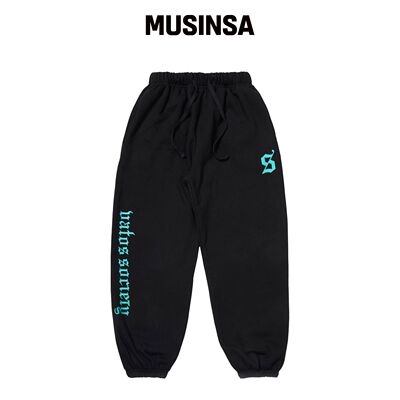 STIGMA OLD LETTER宽松慢跑裤 黑色 MUSINSA韩国官网直邮进口