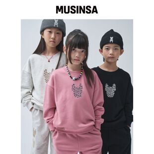 LIFEWORK KIDS 儿童) 豹纹拉多克印花卫衣 MUSIN韩国官网直邮进口