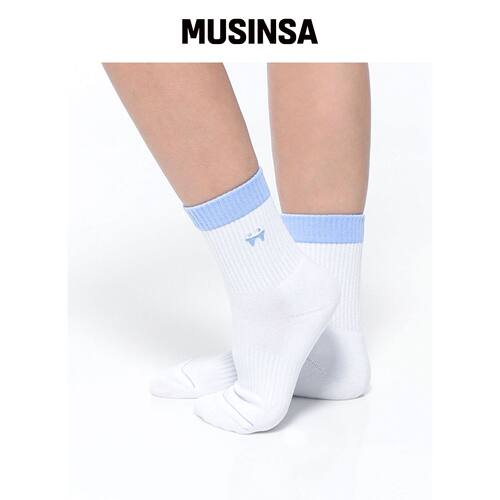 THUMBTOE Baby Blue运动坐垫无缝抓绒袜 MUSINSA韩国官网直邮进口