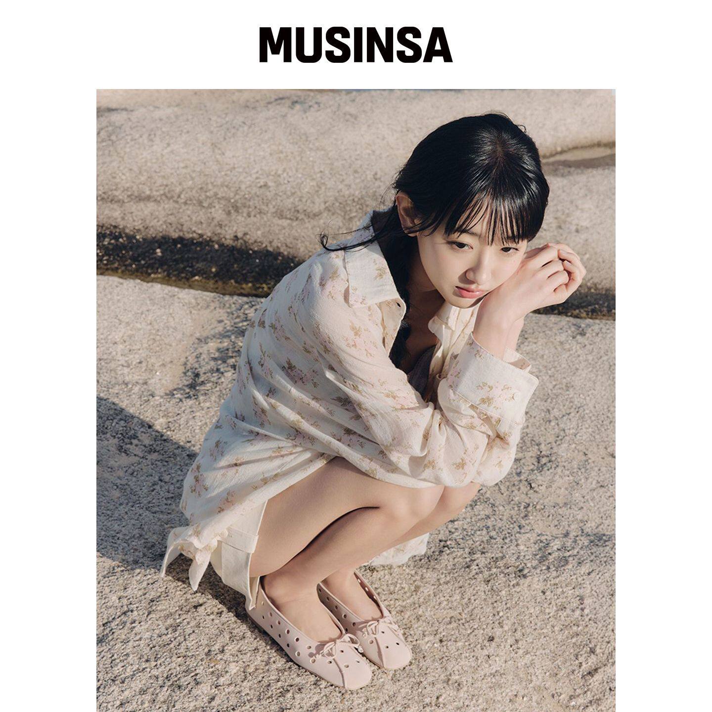 CELITAILS 透明花卉印花衬衫_粉色 MUSINSA韩国直邮官方正品
