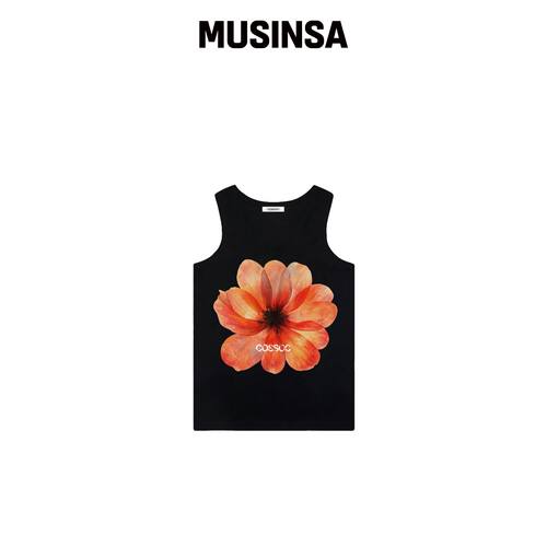 COSO (w) 花卉无袖上衣 (BLACK)韩国官网直邮进口MUSINSA