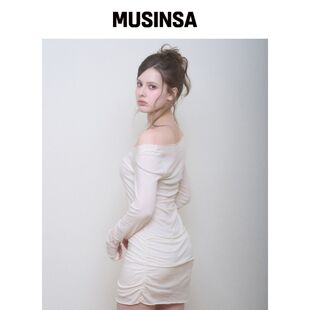 BELLIALEU VERA CORSET DRESS 奶油色 MUSINSA韩国官网直邮进口