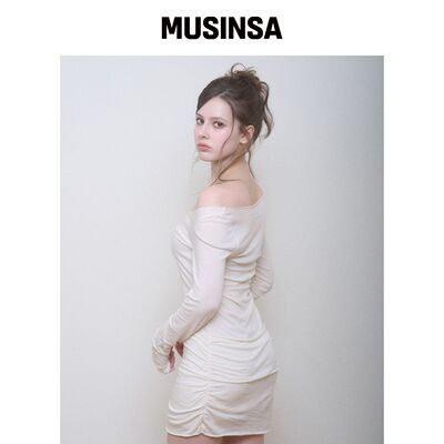 BELLIALEU VERA CORSET DRESS 奶油色 MUSINSA韩国官网直邮进口