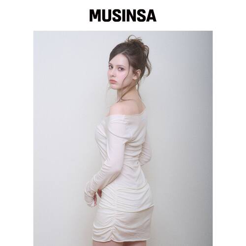 BELLIALEU VERA CORSET DRESS 奶油色 MUSINSA韩国官网直邮进口