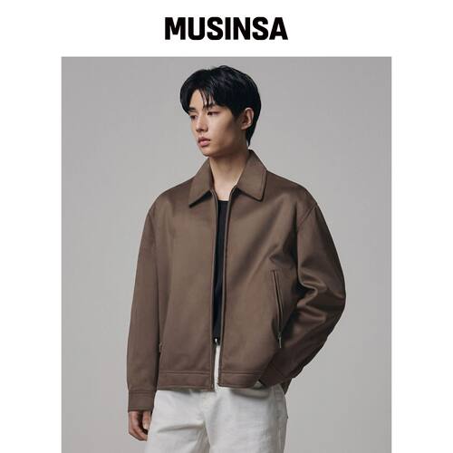DRAW FIT 리编辑绒面夹克 [MOCHA BEIGE]韩国官网直邮进口MUSINSA