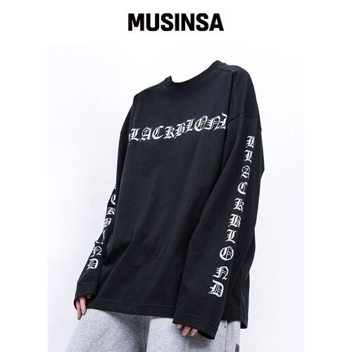 BLACKBLOND VIVIDY LUSH压纹长袖T恤 (VLACK) MU韩国官网直邮进口