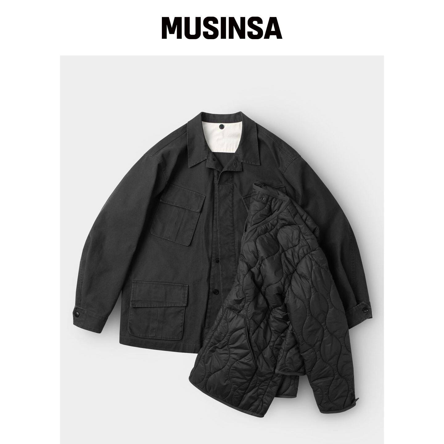 INDUST [衬衫套] 原版 M65 丛林工装外套_黑色 M韩国官网直邮进口