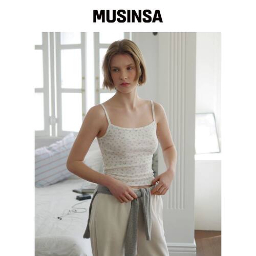 AFTERHOURS FLORAL CAMISOLE (WHITE)韩国官网直邮进口MUSINSA