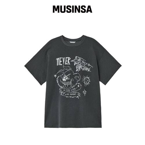TYPESERVICE Never Return 上衣 [炭灰色] MUSIN韩国官网直邮进口