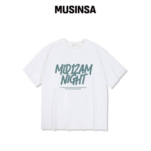 MIDNIGHT12AM GREENMAY 短袖T恤 白色韩国官网直邮进口MUSINSA