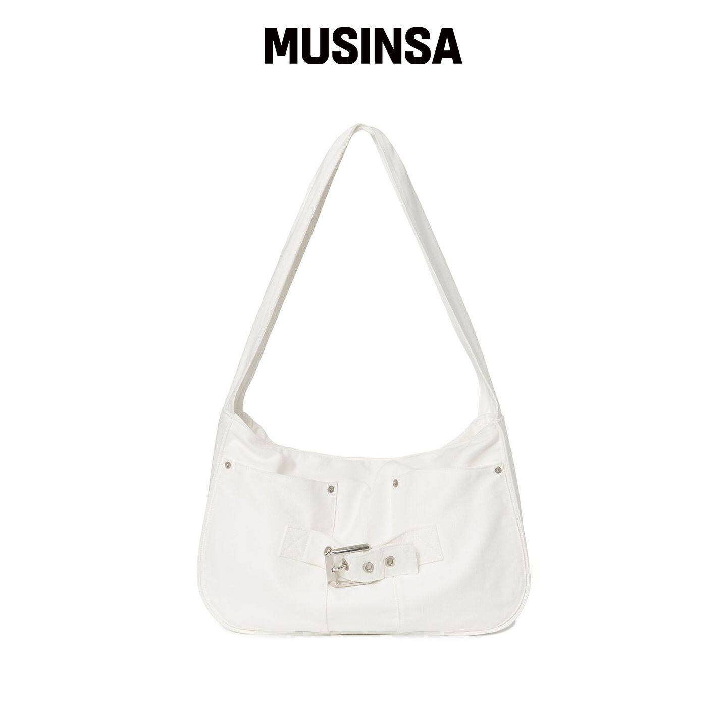 MILLO WOMEN 扣带帆布大包 [白色] MUSINSA韩国直邮官方正品