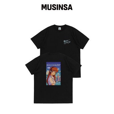 NET SOCIAL CLUB CITY POP GIRL TEE（黑色） MU韩国官网直邮进口