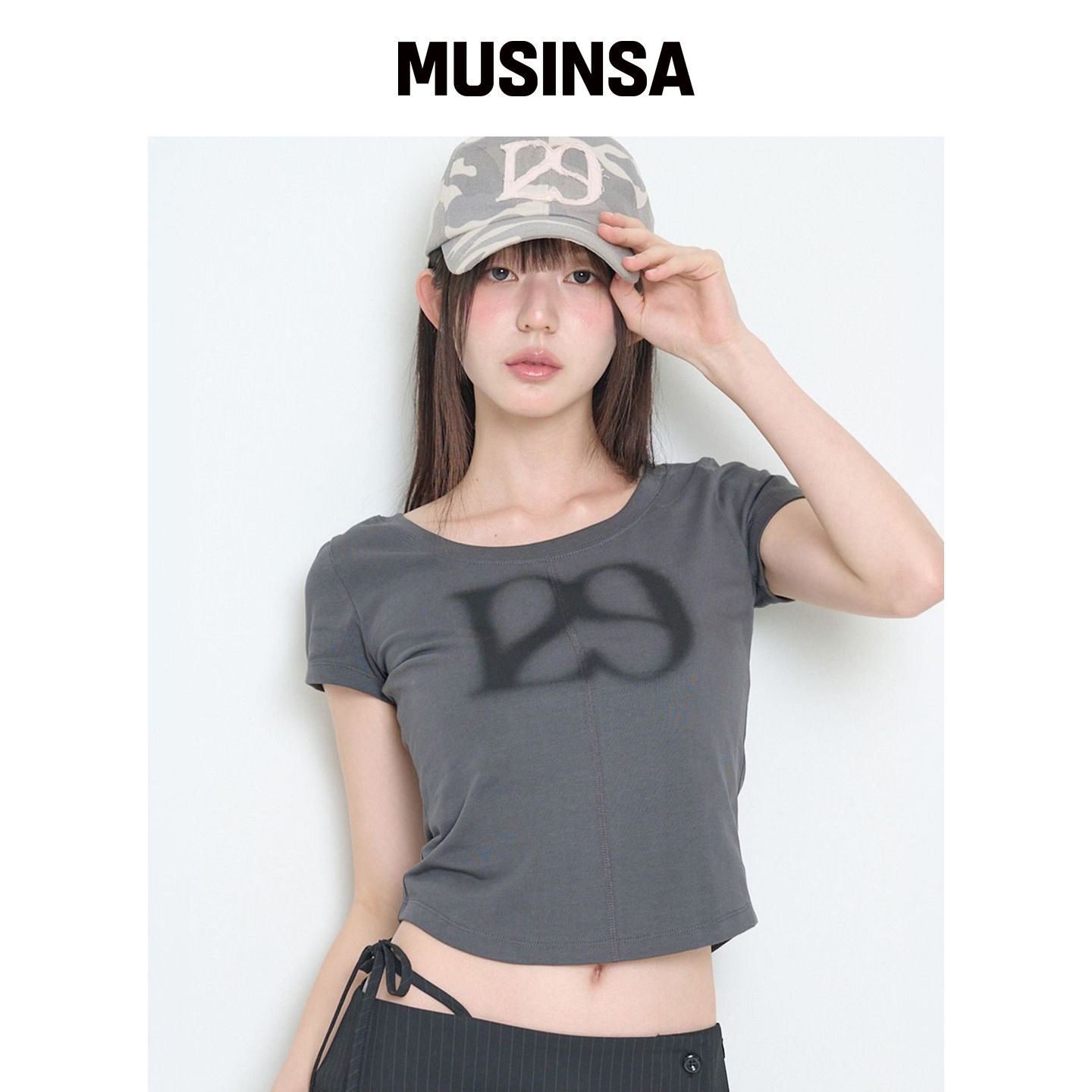 ILLIGO 129 婴儿修身T恤 炭灰色 MUSINSA韩国官网直邮进口图片