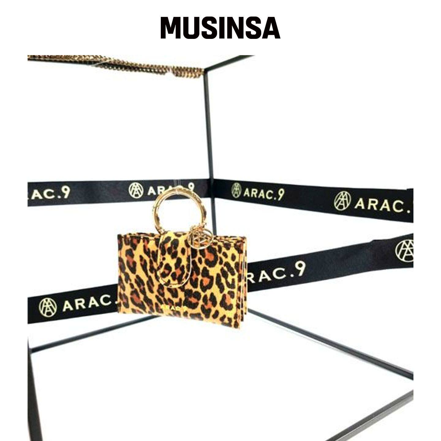 ARAC.9 环扣三折钱包-虎纹驼色 MUSINSA韩国官网直邮进口