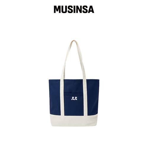 REST&RECREATION RR CANVAS SHOULDER BAG_NAVY韩国官网直邮进口