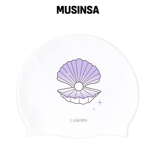 LASERIN 紫罗兰色外壳泳帽 白色 MUSINSA韩国官网直邮进口