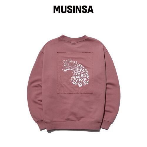 POLLUTION PIGMENT LEOPARD SWEATSHIRT BRICK (韩国官网直邮进口