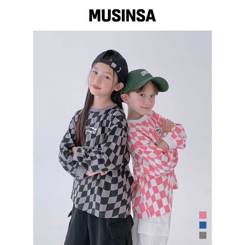 BERRYCLOSET one护齿 EVE棋盘波浪T恤韩国官网直邮进口MUSINSA