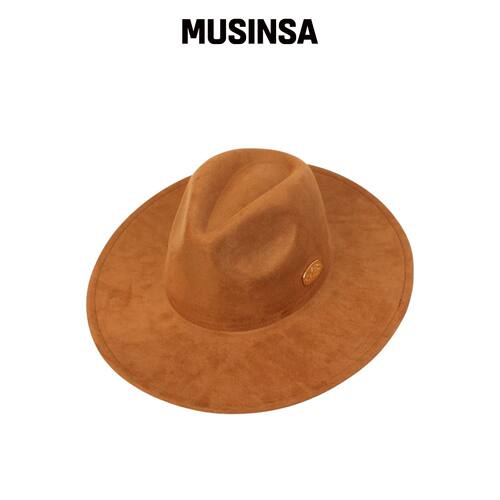 UNIVERSAL CHEMISTRY 麂皮简约驼色软呢帽 MUSIN韩国官网直邮进口