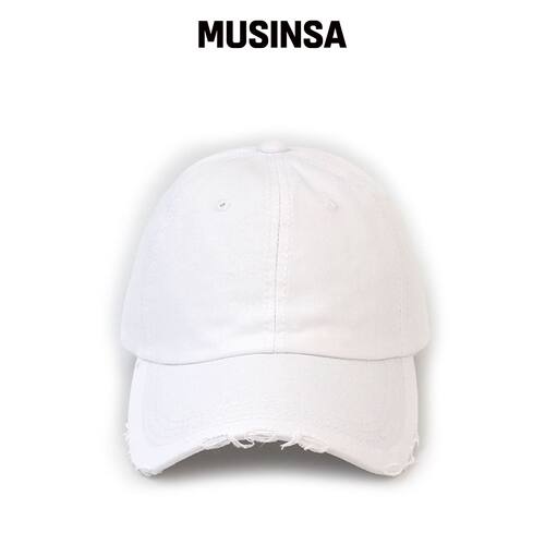 UNIVERSAL CHEMISTRY MUJI 洗水白色棒球帽 MUSI韩国官网直邮进口