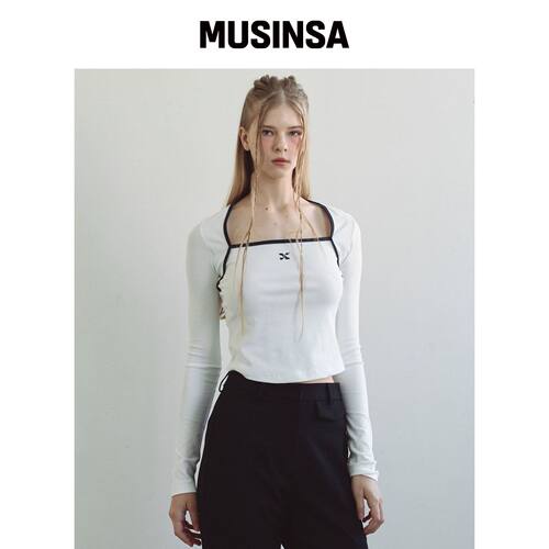 ETRE AU SOMMET 深方领长袖（OFF-WHITE） MUSIN韩国官网直邮进口