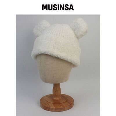 UNIVERSAL CHEMISTRY Bear Knit 白色针织帽 MUS韩国官网直邮进口